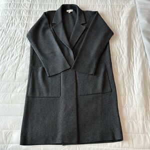 J. Crew Ella Open-Front Long Sweater-Blazer | Size Medium | Heather Charcoal